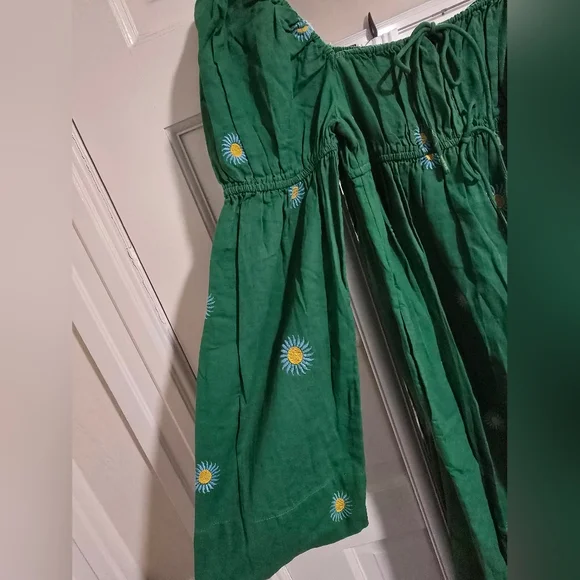 Free People Emory Embroidered Midi Dress Size XS - Picture 7 of 15